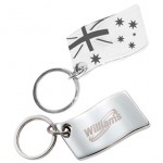 Flag shaped Engraved Key Ring